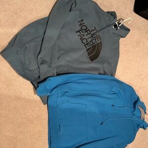 The North Face Gray Hoodie & Blue Hoodie Set